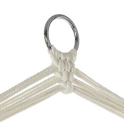 Hamaca con flecos, 100 x 50 x 130 cm, de algodón en beige | Colección Sea Side