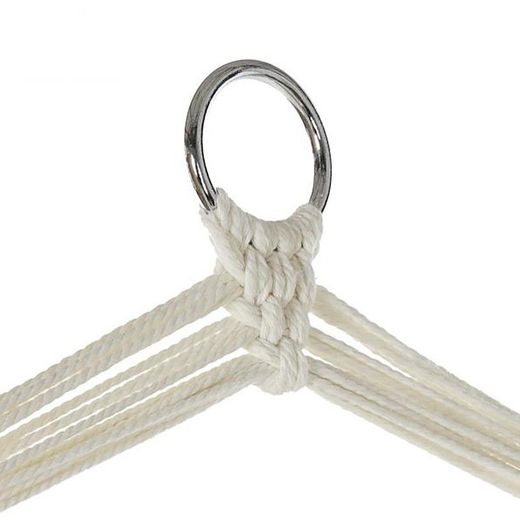 Hamaca con flecos, 100 x 50 x 130 cm, de algodón en beige | Colección Sea Side