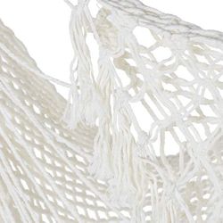 Hamaca con flecos, 100 x 50 x 130 cm, de algodón en beige | Colección Sea Side