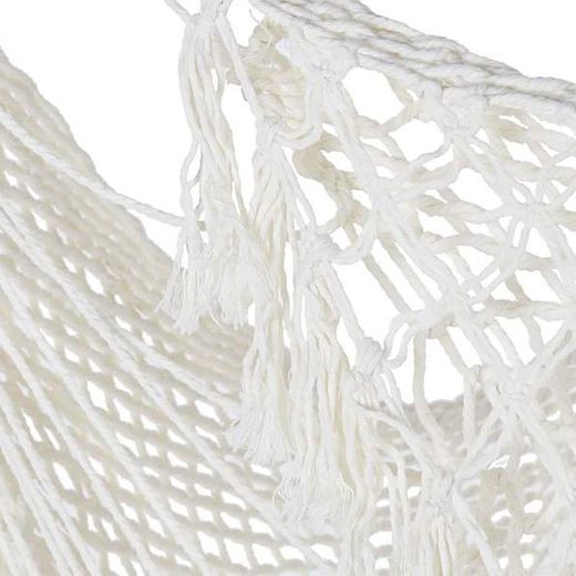 Hamaca con flecos, 100 x 50 x 130 cm, de algodón en beige | Colección Sea Side