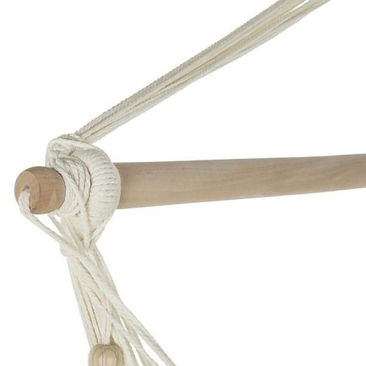 Hamaca con flecos, 100 x 50 x 130 cm, de algodón en beige | Colección Sea Side