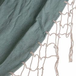 Hamaca con flecos, 274 x 80 x 28 cm, de algodón en turquesa | Colección Sea Side