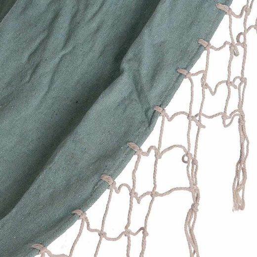Hamaca con flecos, 274 x 80 x 28 cm, de algodón en turquesa | Colección Sea Side