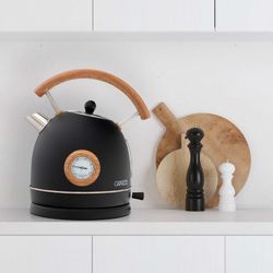Elektrischer Wasserkocher, 25 x 21 x 27,5 cm, aus Edelstahl und Polypropylen in Schwarz | Kollektion Nara