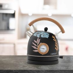 Hervidor eléctrico, 25 x 21 x 27,5 cm, de acero inoxidable y polipropileno en negro | Colección Nara