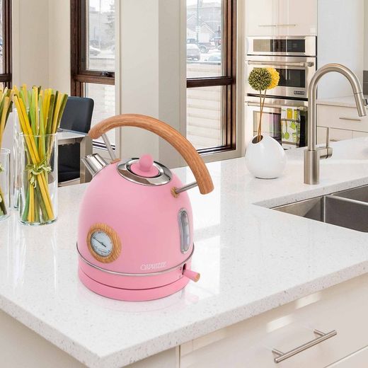 Bollitore elettrico, 25 x 21 x 27,5 cm, in acciaio inossidabile e polipropilene rosa | Collezione Nara