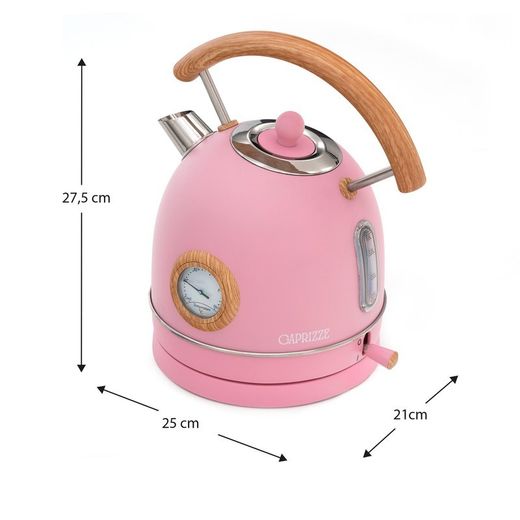 Bollitore elettrico, 25 x 21 x 27,5 cm, in acciaio inossidabile e polipropilene rosa | Collezione Nara