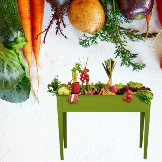 Huerto Urbano Gardiun Nature Grove II en Metal 60x30x80 cm, Color Verde, Capacidad 36 Litros – Jardín Vertical para Interior y Exterior