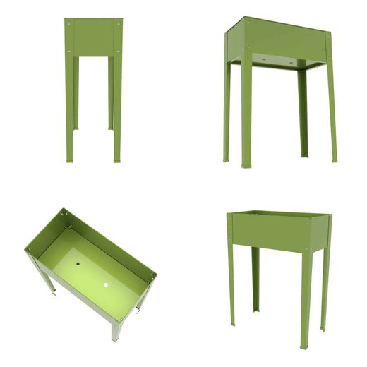 Huerto Urbano Gardiun Nature Grove II en Metal 60x30x80 cm, Color Verde, Capacidad 36 Litros – Jardín Vertical para Interior y Exterior