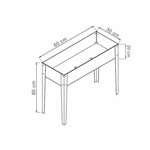 Huerto Urbano Gardiun Nature Grove II en Metal 60x30x80 cm, Color Verde, Capacidad 36 Litros – Jardín Vertical para Interior y Exterior