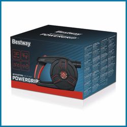 Pompa Elettrica Portatile AC Power Grip Bestway con 3 Adattatori per Valvole, Nero