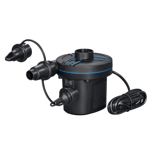 Inflador Eléctrico Portátil AC Power Grip Bestway 3 Adaptadores Válvulas