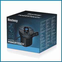 Inflador Eléctrico Portátil AC Power Grip Bestway 3 Adaptadores Válvulas