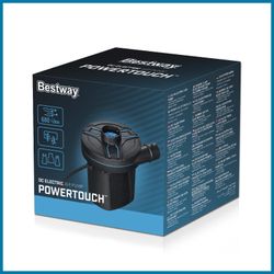 Inflador Eléctrico Portátil DC Power Touch Bestway 3 Adaptadores Válvulas Toma 12V