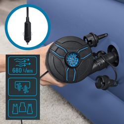 Inflador Eléctrico Portátil DC Power Touch Bestway 3 Adaptadores Válvulas Toma 12V