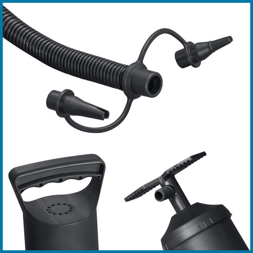Pompa Manuale Bestway Air Hammer 30 cm con Tubo Flessibile 80 cm e 3 Adattatori