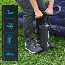 Pompa Manuale Bestway Air Hammer 37 cm con Tubo Flessibile 80 cm e 3 Adattatori