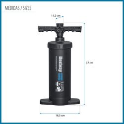 Pompa Manuale Bestway Air Hammer 37 cm con Tubo Flessibile 80 cm e 3 Adattatori