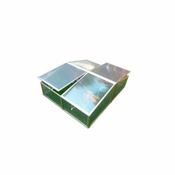 Invernadero Gardiun Jaca II 108x108x40 cm, 2 Aguas, Policarbonato Transparente – Jardín y Cultivo Interior con Protección Solar y Resistencia Extrema