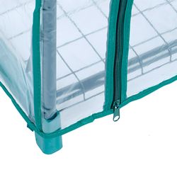 Estufa Gardiun Leaf I em PVC e aço, 3 prateleiras, 69x49x130 cm, verde, com porta com zíper – Ideal para cultivo interno e externo.
