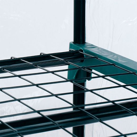 Estufa Gardiun Leaf I em PVC e aço, 3 prateleiras, 69x49x130 cm, verde, com porta com zíper – Ideal para cultivo interno e externo.