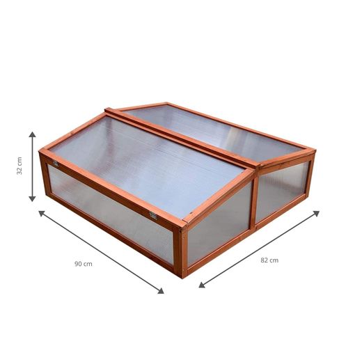 Invernadero Gardiun Wooden II 90x82x32 cm en Madera y Policarbonato - Jardín Interior Resistente y Estético
