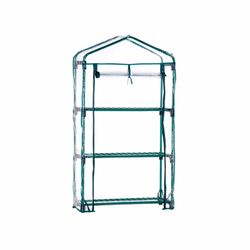 Invernadero PVC Gardiun Leaf I 49x69x125 cm con Recubrimiento de Polietileno, 3 Estantes y Suelo - Ideal para Cultivo Interior y Exterior