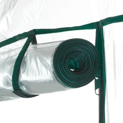 Invernadero PVC y Acero Gardiun New Leaf 4 Estantes 143x143x195 cm, Color Verde, con Puerta de Cremallera – Ideal para Cultivo Interior y Exterior