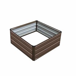 Jardinera Gardiun Grove Cuber VI 100x100x38 cm en Color Marrón – Macetero de Exterior para Jardín y Terraza