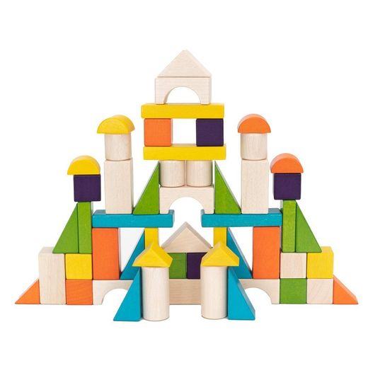 Gioco di costruzione Montessori, 30 x 24 x 4,5 cm, in legno di albero di loto multicolore | Collezione Foster