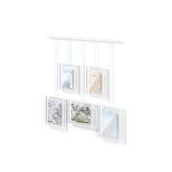 Juego de portafotos, 66 x 3 x 69 cm, de vidrio en blanco | Colección Exhibit