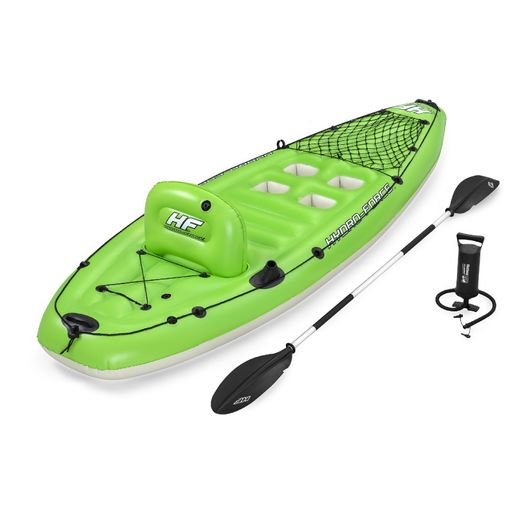 Kayak gonflable de pêche Bestway Hydro-Force Koracle 285x92x57 cm pour 1 personne avec pagaie et pompe