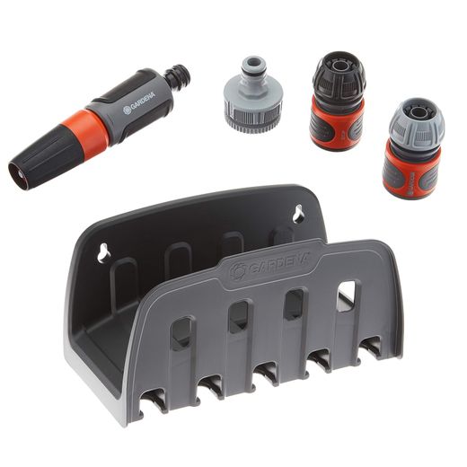 Kit Manguera Jardín Gardena Classic 20 m con Soporte y Lanza Ajustable