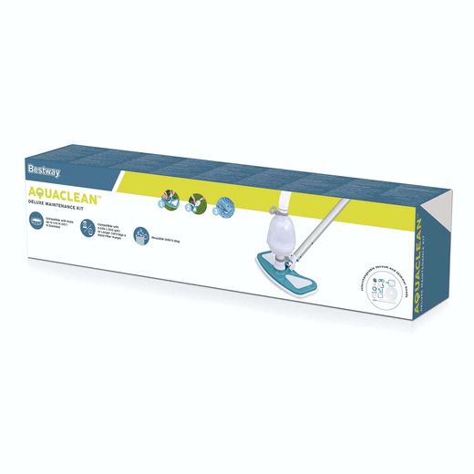 Kit de Maintenance Deluxe AquaClean Bestway pour Piscines avec Perche et Nettoyeur de Fond