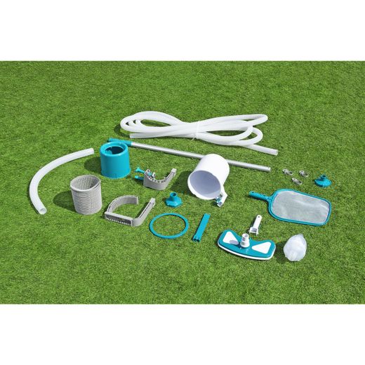 Kit de Maintenance Deluxe AquaClean Bestway pour Piscines avec Perche et Nettoyeur de Fond