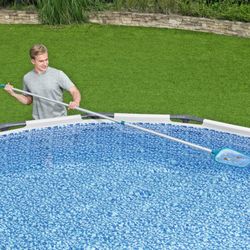 Kit de Nettoyage pour Piscine Bestway AquaClean avec Perche 279 cm et Nettoyeur de Fond