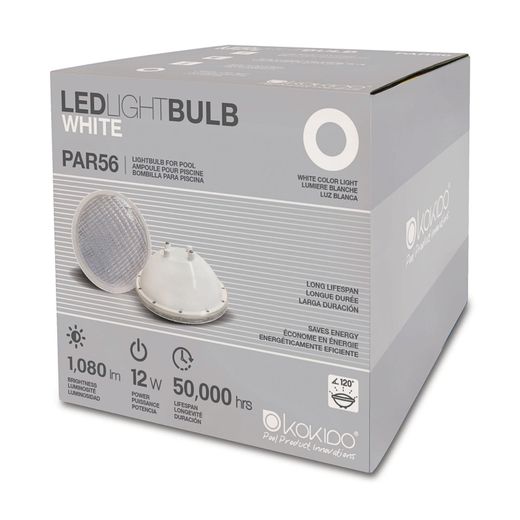 LED-Par56-Lampe Weiß 12 W für eingebaute Pools, wasserdicht