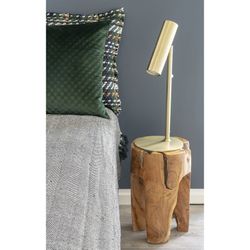 Lampada da tavolo, 20 x 20 x 47 cm, in acciaio dorato | Collezione Parigi