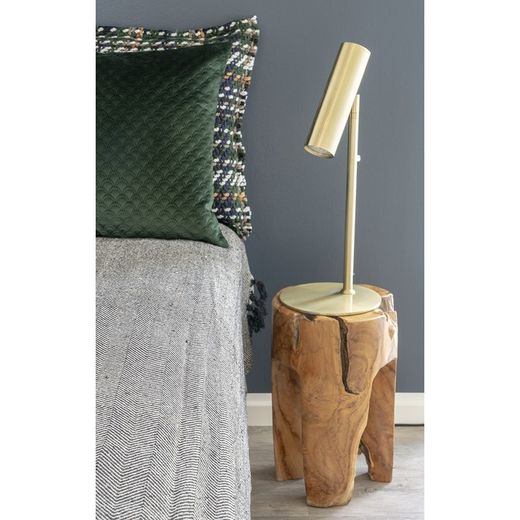 Lampada da tavolo, 20 x 20 x 47 cm, in acciaio dorato | Collezione Parigi