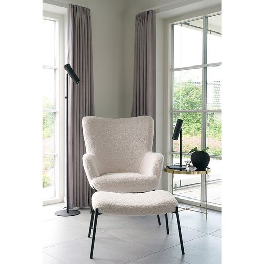 Lampada da tavolo, 20 x 20 x 47 cm, in acciaio nero | Collezione Parigi