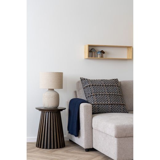 Lámpara de sobremesa, 30 x 30 x 46,5 cm, de cerámica en color piedra | Colección  Bilby