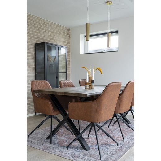 Lampada da soffitto, 6 x 6 x 28 cm, in acciaio dorato | Collezione Parigi