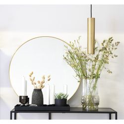 Lampada da soffitto, 6 x 6 x 28 cm, in acciaio dorato | Collezione Parigi