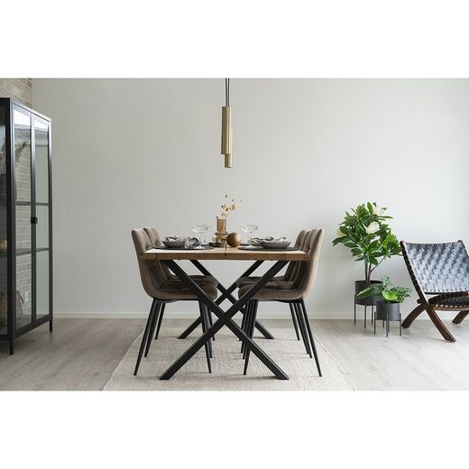 Lampada da soffitto, 6 x 6 x 28 cm, in acciaio dorato | Collezione Parigi