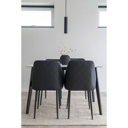 Lampada da soffitto, 6 x 6 x 28 cm, in acciaio nero | Collezione Parigi