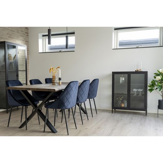 Lampada da soffitto, 6 x 6 x 28 cm, in acciaio nero | Collezione Parigi