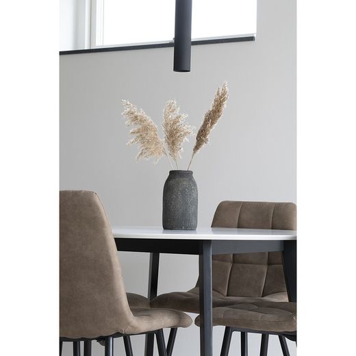 Lampada da soffitto, 6 x 6 x 28 cm, in acciaio nero | Collezione Parigi