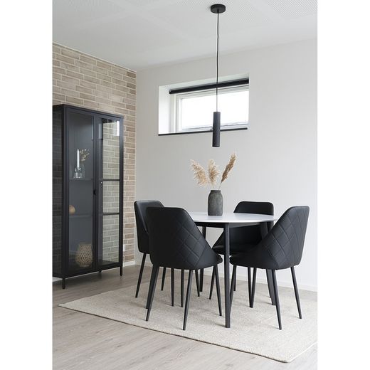 Lampada da soffitto, 6 x 6 x 28 cm, in acciaio nero | Collezione Parigi