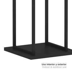 Portalegna, 33 x 33 x 115 cm, in acciaio galvanizzato nero | Collezione Design