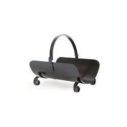 Portalegna, 40 x 32 x 45 cm, in ferro battuto nero | Collezione Basket